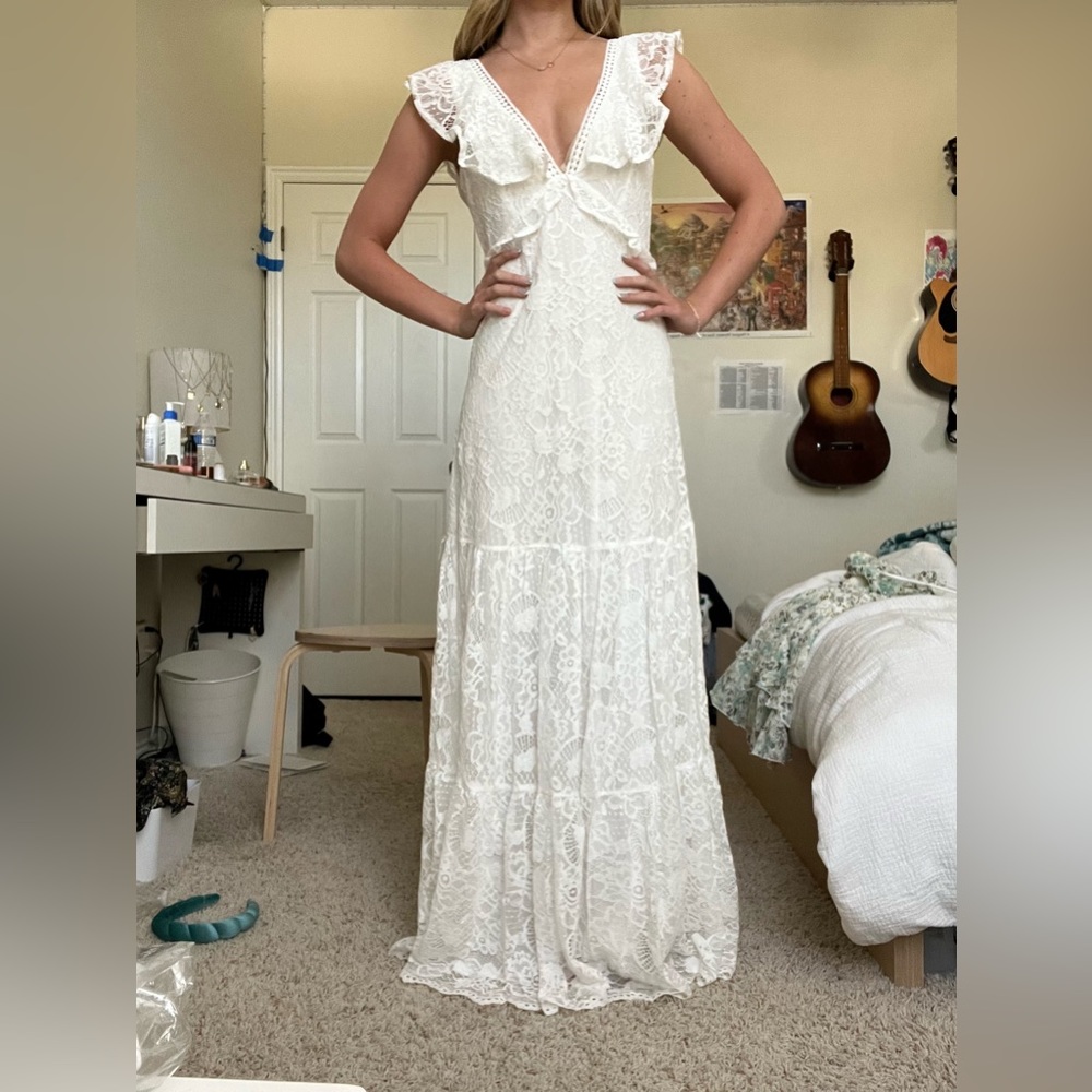 Baltic Born Vivianne Lace Maxi Dress in White